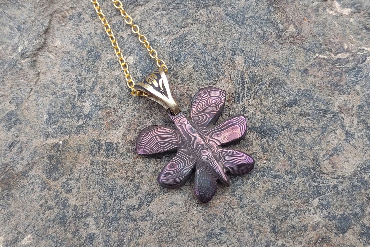 Audra Draper Chad Nichols Pink Mokuti Butterfly Pendant w/ Brass Bail