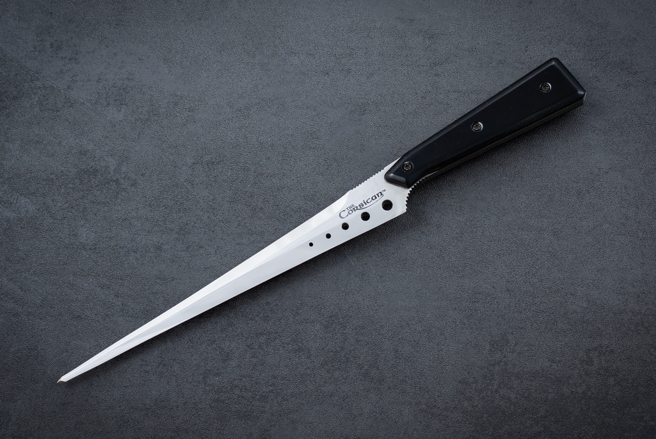 Cold Steel Corsican 52BND Fixed Blade Knife Satin Blade w/ Black Micarta Handle and Sheath