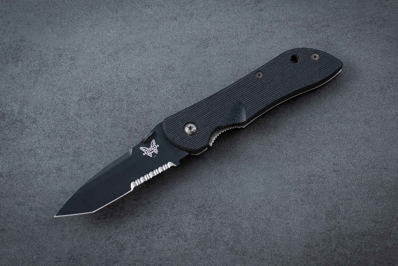 Benchmade Elishewitz Mini Stryker Black Tanto Blade w/ Black G-10 Handles - 905SBT