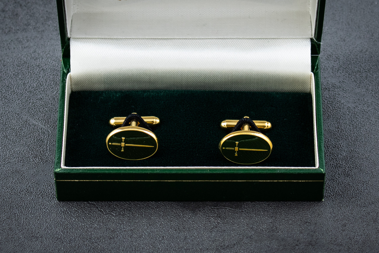Wilkinson Sword Cuff Links w/ Crossed Swords Pattern
