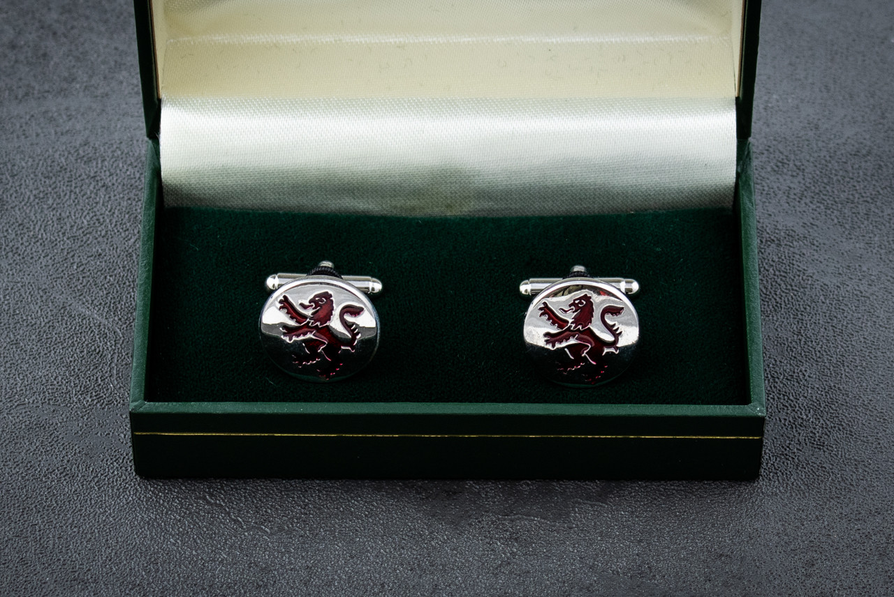 Wilkinson Sword Cuff Links w/ Rampant Lion Pattern