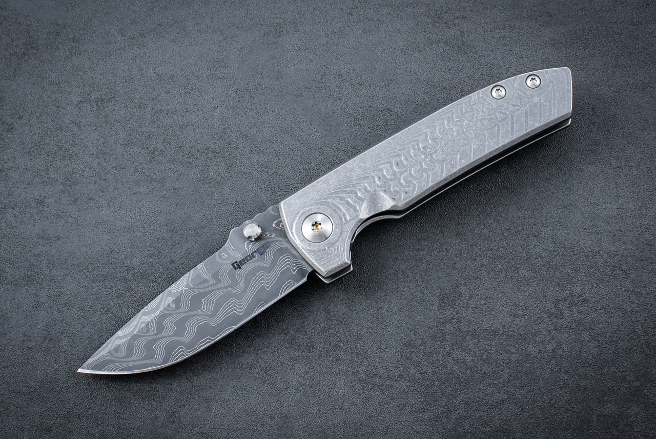 Les George Knives VECP Frame Lock w/ Textured Titanium Handle