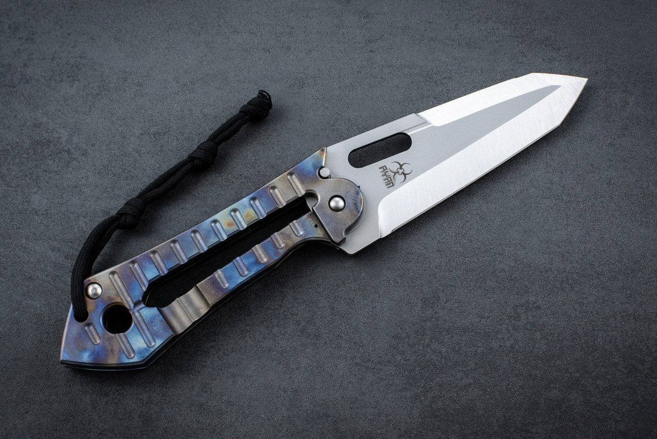 Steve Ryan Knives Spatha Short Sword Frame Lock Satin Blade w/ Titanium Handle