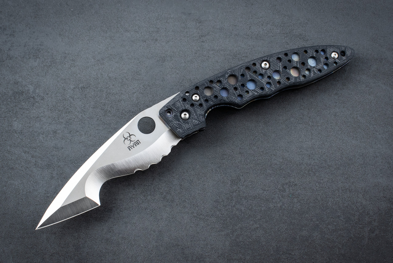 Steve Ryan Knives Model 1 Liner Lock Satin Blade w/ Black G-10 Handle