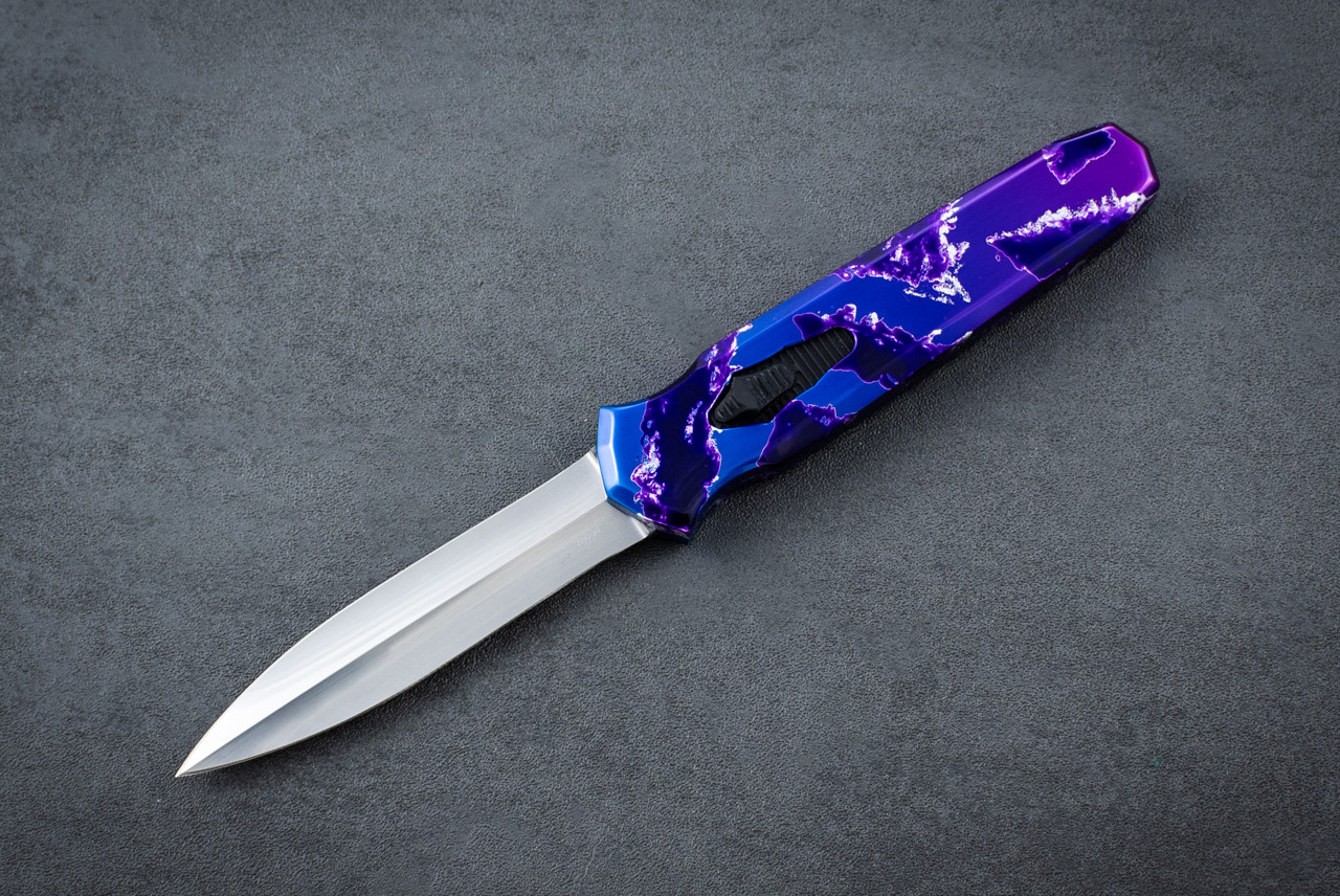 Jeff Harkins Triton OTF Automatic KnifeSatin Blade w/ Splatter Anodizing Aluminum Handle