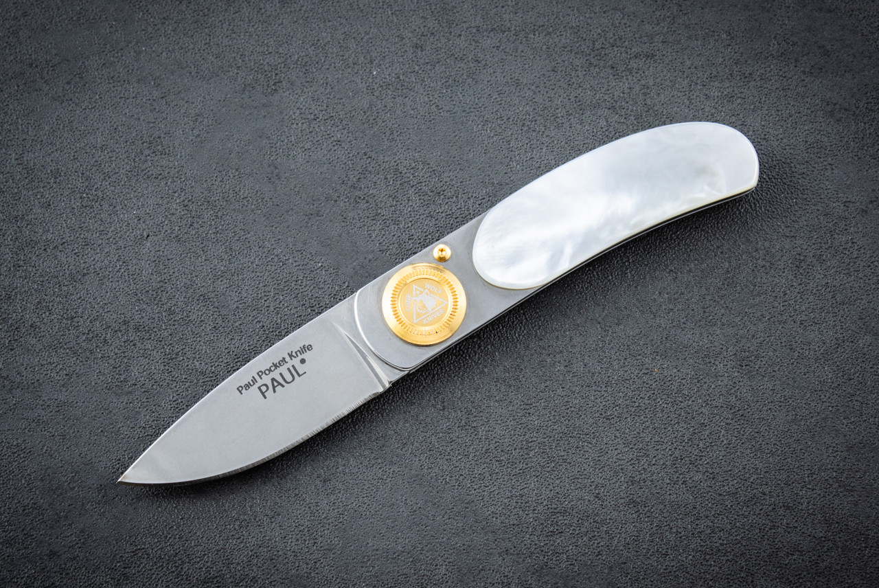 Lone Wolf Knives Paul Pocket Folder Limited Edition Polished Blade