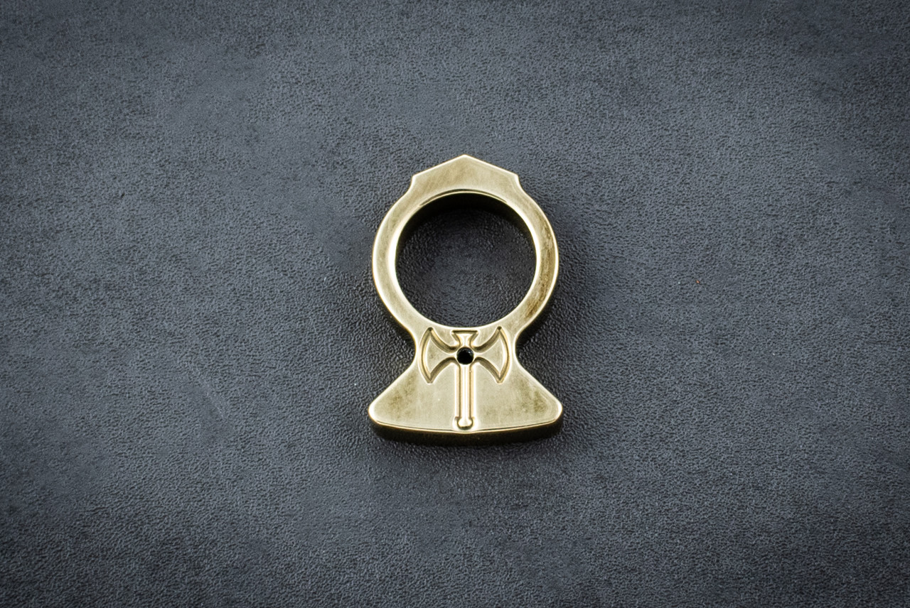 Woody Knuckles Single Finger Skull Popper Brass Knuckle