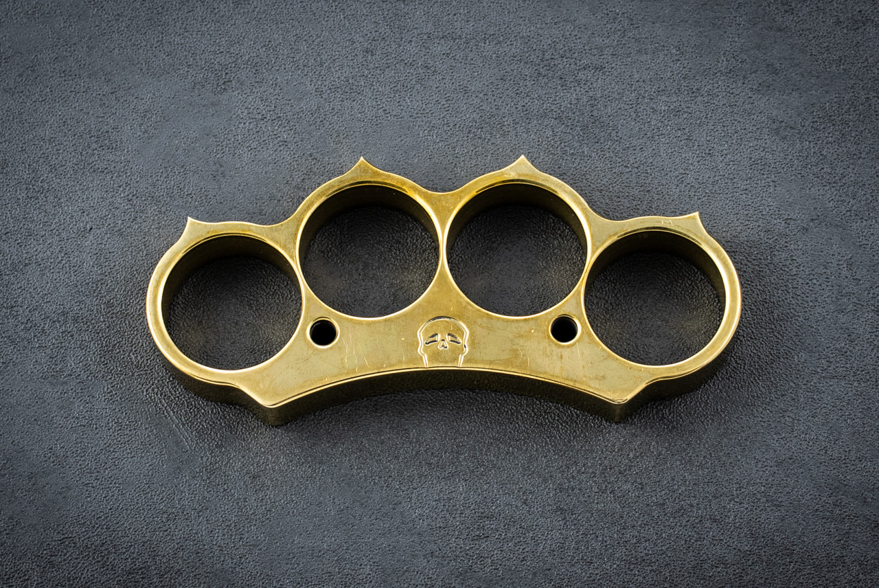 Woody Knuckles 4 Finger Punk Pounder Brass Knuckle