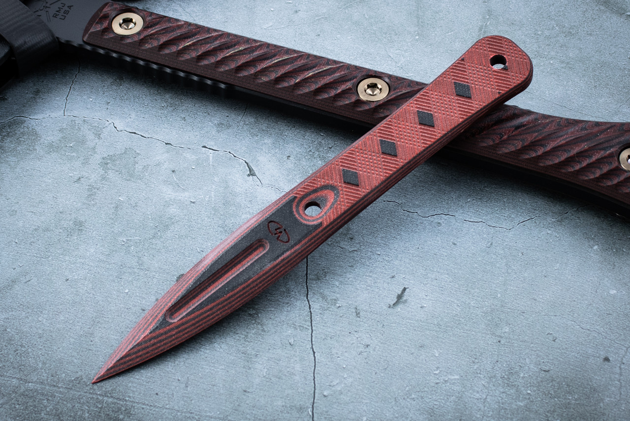 VZ Grips Executive Black / Red G-10 Fixed Blade Dagger Knife