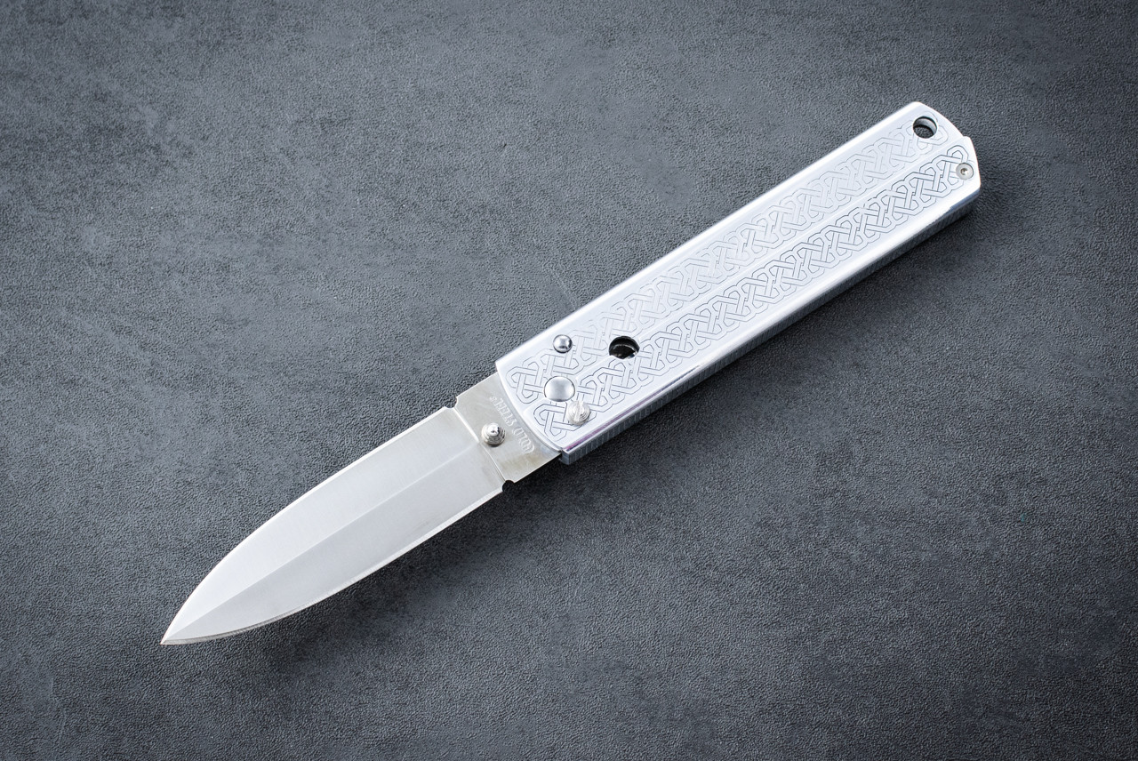 Cold Steel Triple Action Folding Knife VG-1 Spear Point Satin Blade and Aluminum Handle - 24NTAD