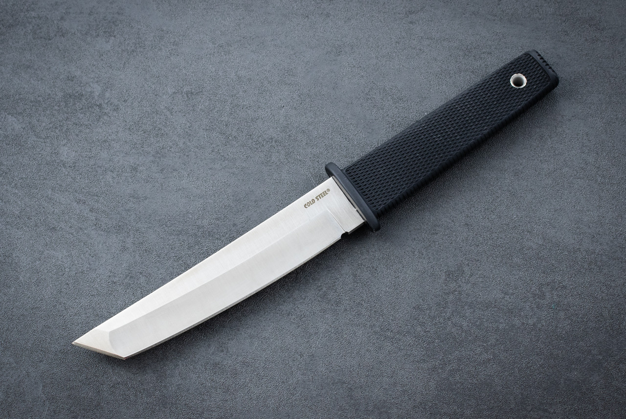 Cold Steel Kobun Lightweight Knife Satin Blade w/ Black Kraton Handle and Sheath - 17T