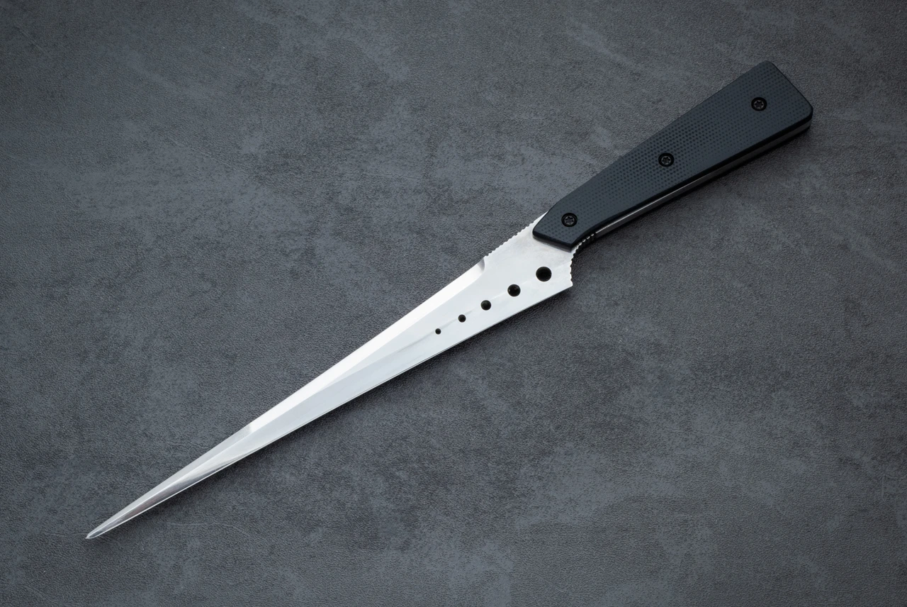 Cold Steel Corsican Sample Fixed Blade Knife Satin Blade w/ Black Micarta Handle and Sheath