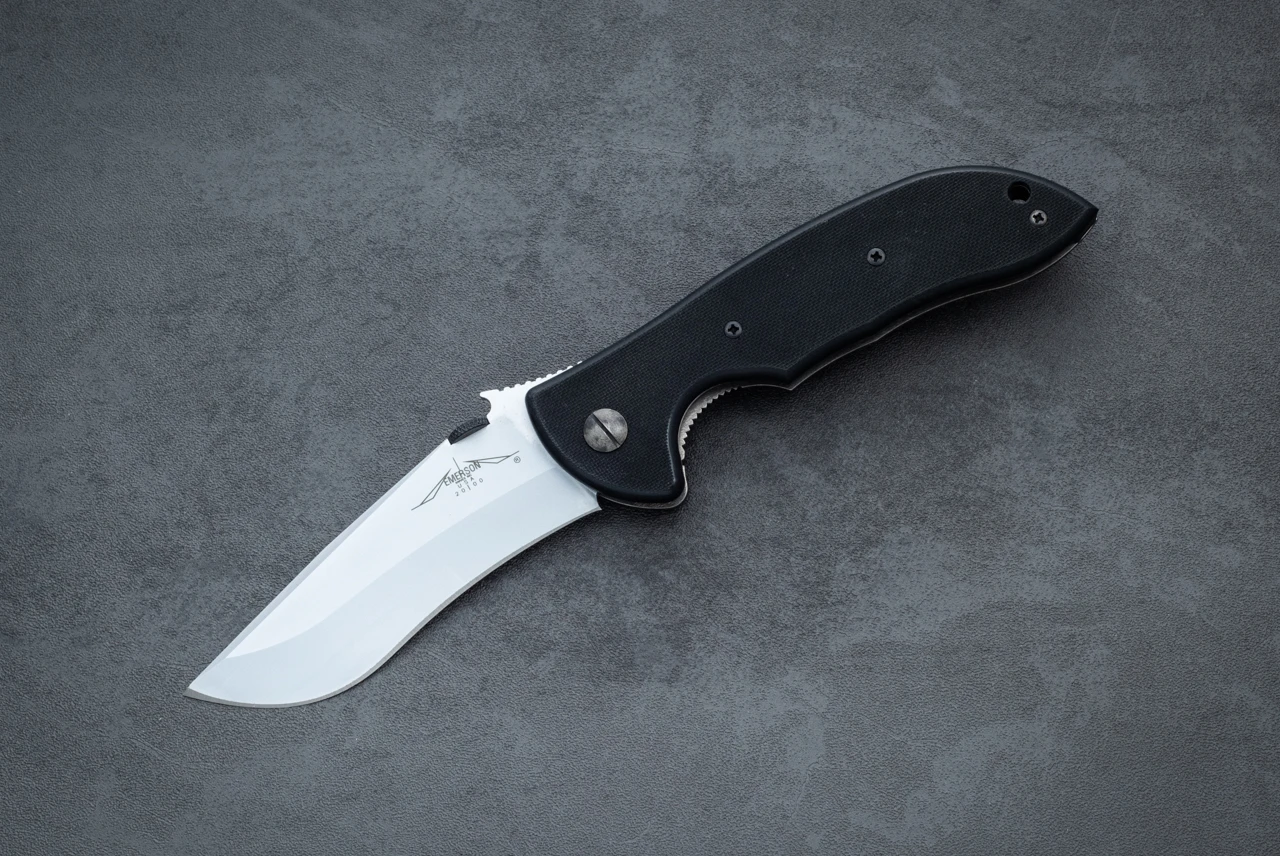 Emerson Knives Commander 2000 Folding Knife Satin Blade w/ Black G-10 Handles