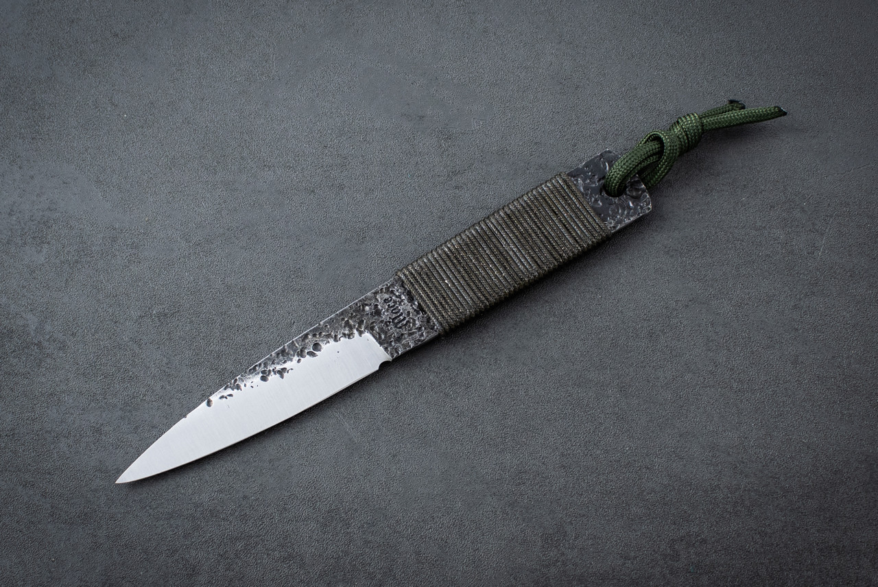 Mace Vitale Forged 8.1" Fixed Blade Knife w/ Wrapped Handle and Leather Sheath