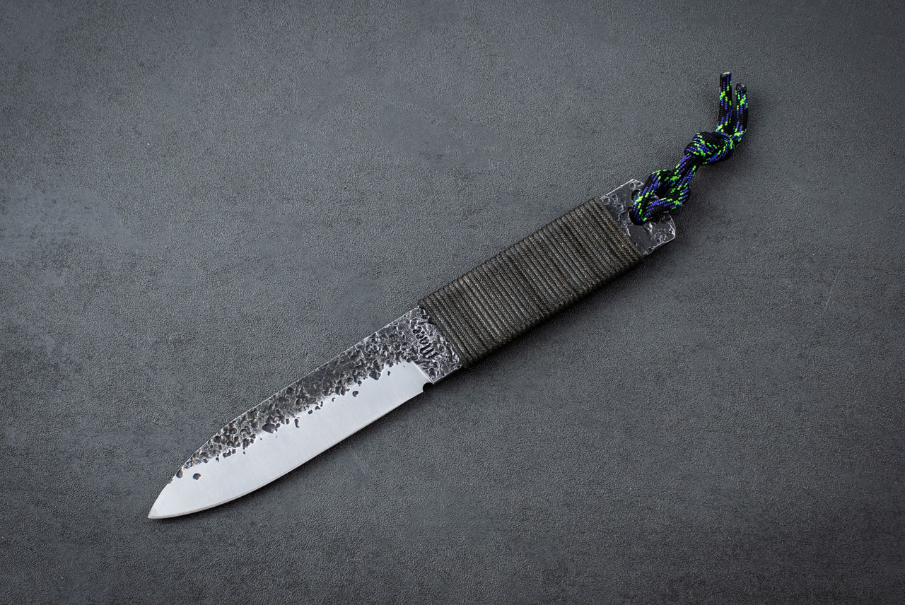 Mace Vitale Forged 8.2" Fixed Blade Knife w/ Wrapped Handle and Leather Sheath