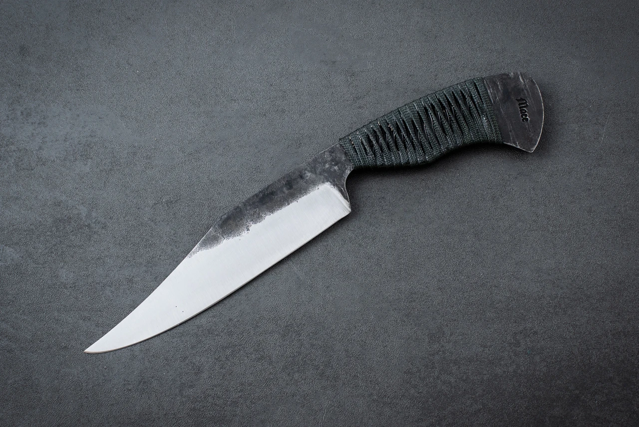Mace Vitale Forged 10.5" Fixed Blade Knife w/ Wrapped Handle and Leather Sheath