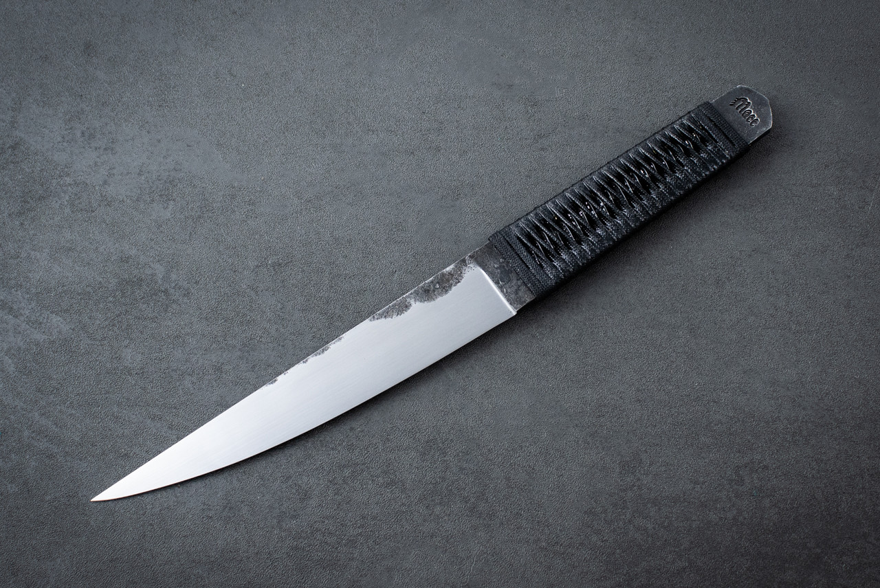 Mace Vitale Forged 11.5" Fixed Blade Knife w/ Wrapped Handle and Leather Sheath