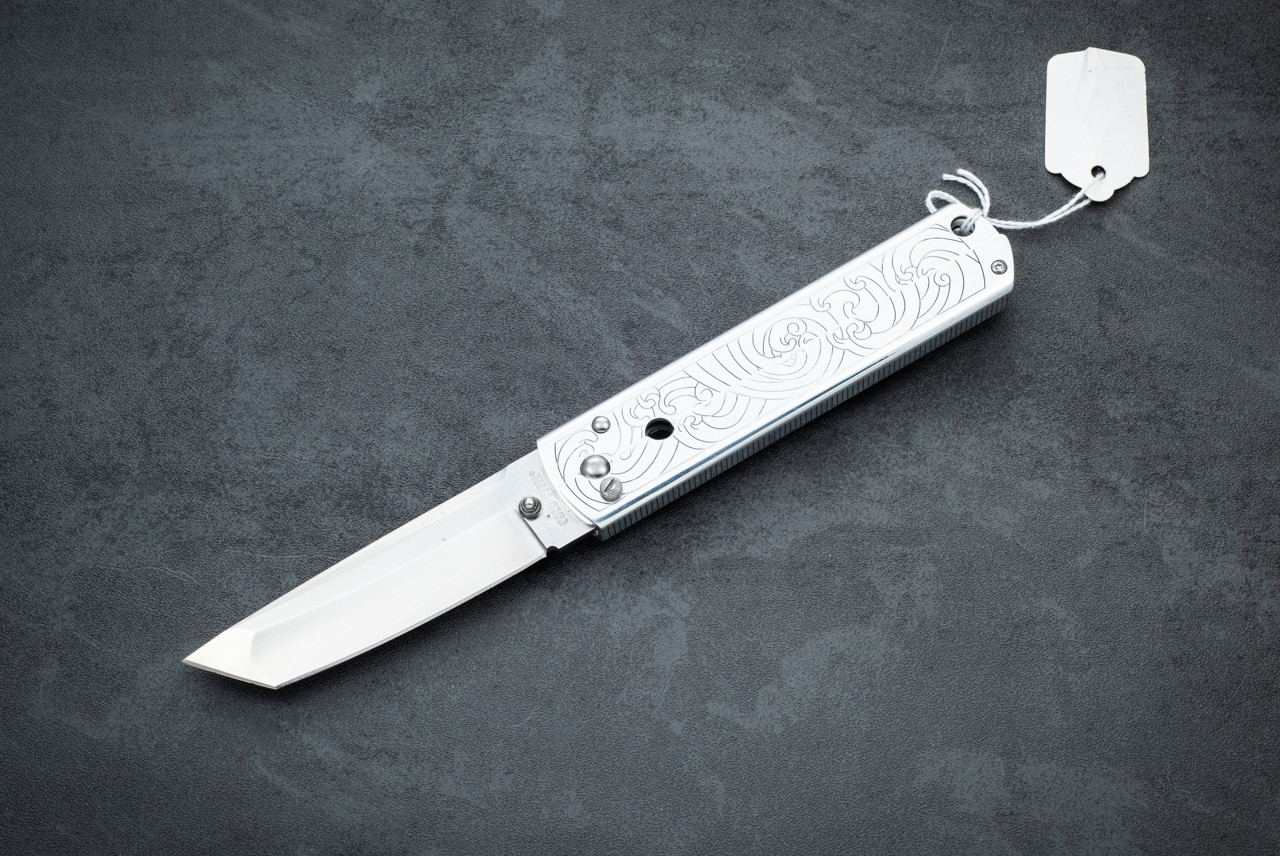  Cold Steel Triple Action Sample Folding Knife VG-1 Tanto Satin Blade and Aluminum Handle