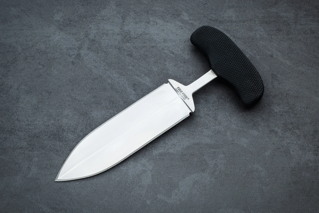 Cold Steel Safe Keeper I Push Dagger Polished Blade w/ Black Kraton Handle and Sheath - #12A