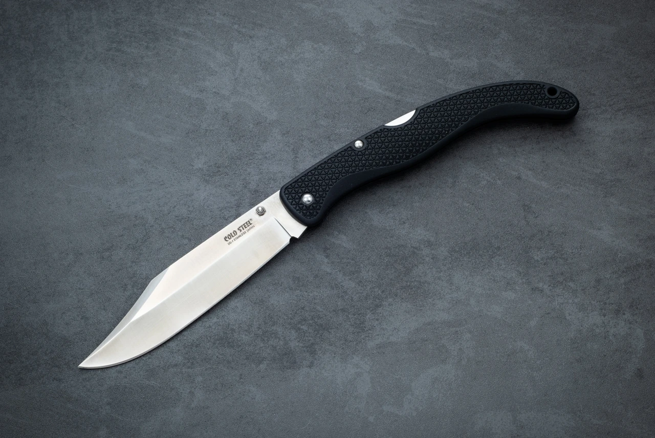 Cold Steel X2 Voyager Folding Knife VG-1 Satin Blade w/ Black Zytel Handle - CS29XXC