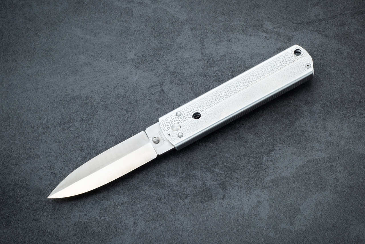 Cold Steel Triple Action Sample 1 of 1 Folding Knife Spear Point Satin Blade and Aluminum Handle - Latch Lock