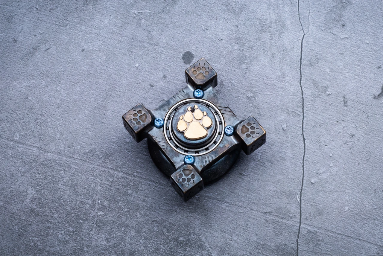 Steel Flame Kaiju Mutts Paw Ring Spinner / Slug Combo