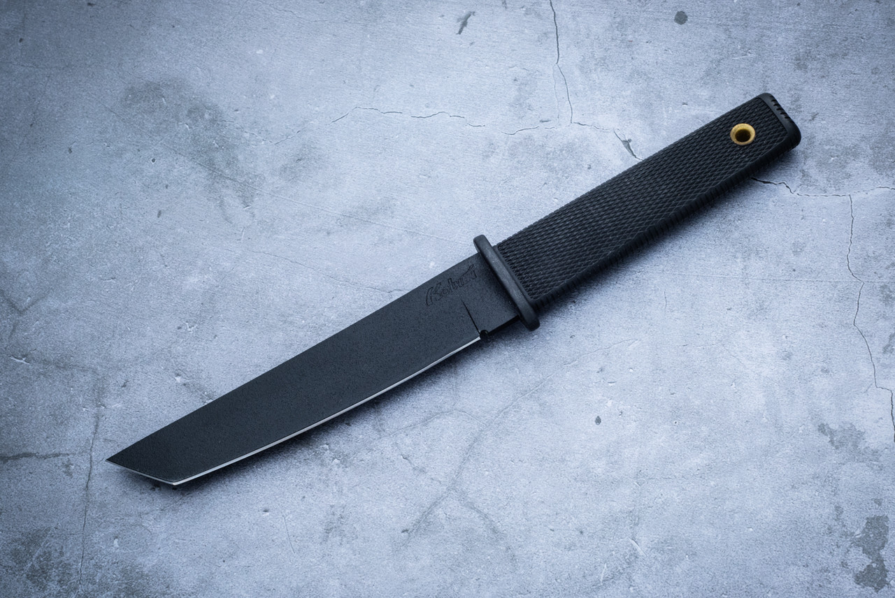 Cold Steel Kobun Lightweight Knife Black Blade w/ Black Kraton Handle and Sheath - 17