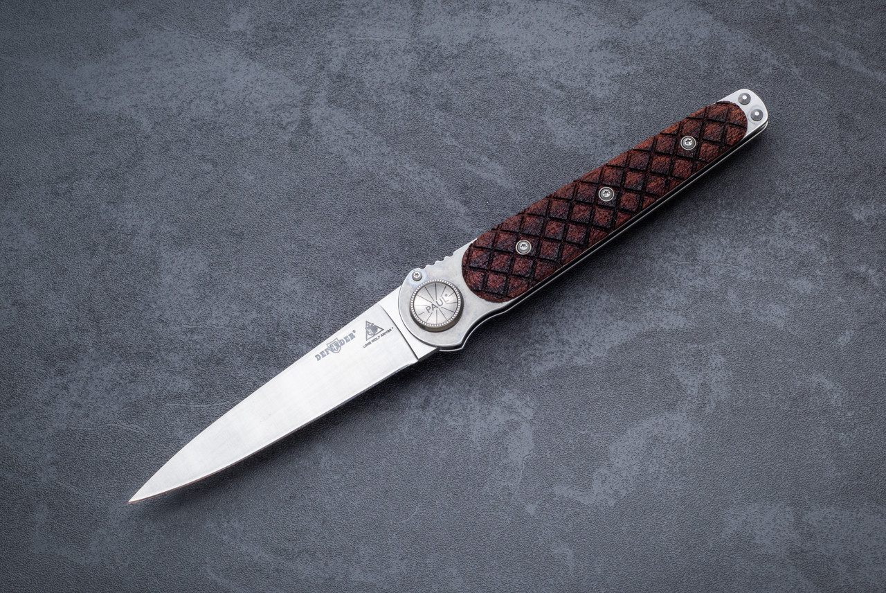 Lone Wolf Knives Paul Defender Folder Satin Blade w/ PRO-GRIP Cocobolo Handle