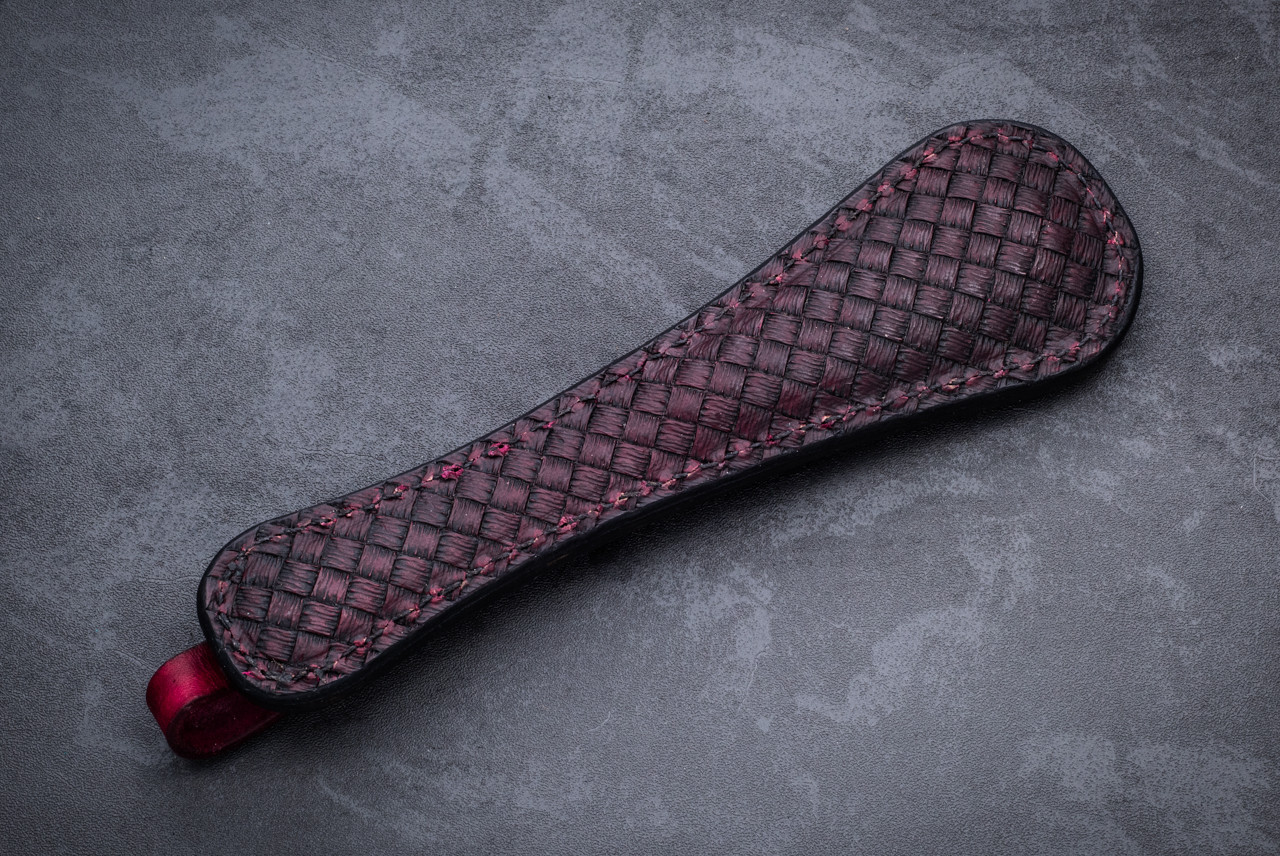 Witchdoctor Zero Handstrap Basketweave Classic Oxblood Leather SAP