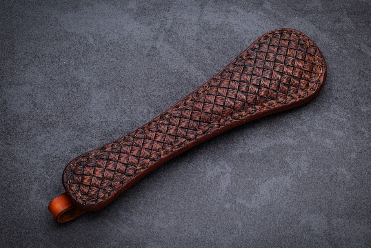 Witchdoctor Zero Handstrap Basketweave Classic Brown Leather SAP
