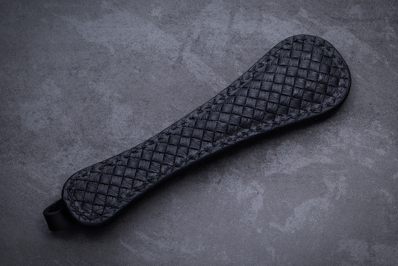 Witchdoctor Zero Handstrap Basketweave Classic Black Leather SAP
