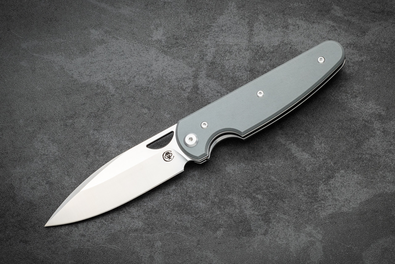 Chaves Knives The Phase 229 Liner Lock Satin Blade w/ Charcoal Gray G-10 Handle