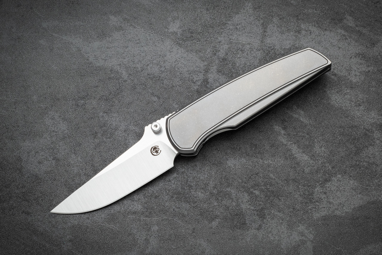 Chaves Knives Integral Disciple Street Satin Blade w/ Stonewash Titanium Handle