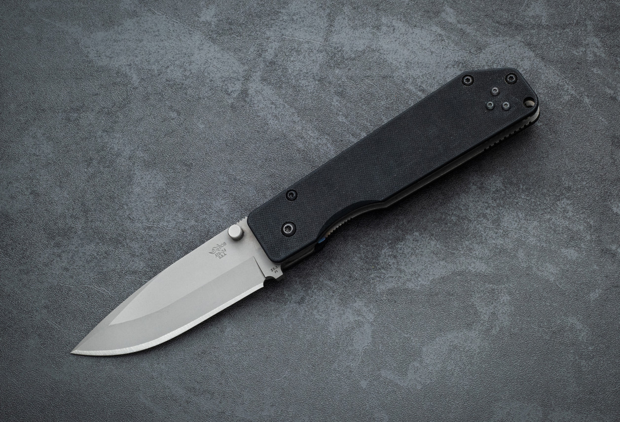 Buck Knives Strider Knives Collaboration B880 Liner Lock Knife Large Spear Point Bead Blast w/ Black G-10 Handle