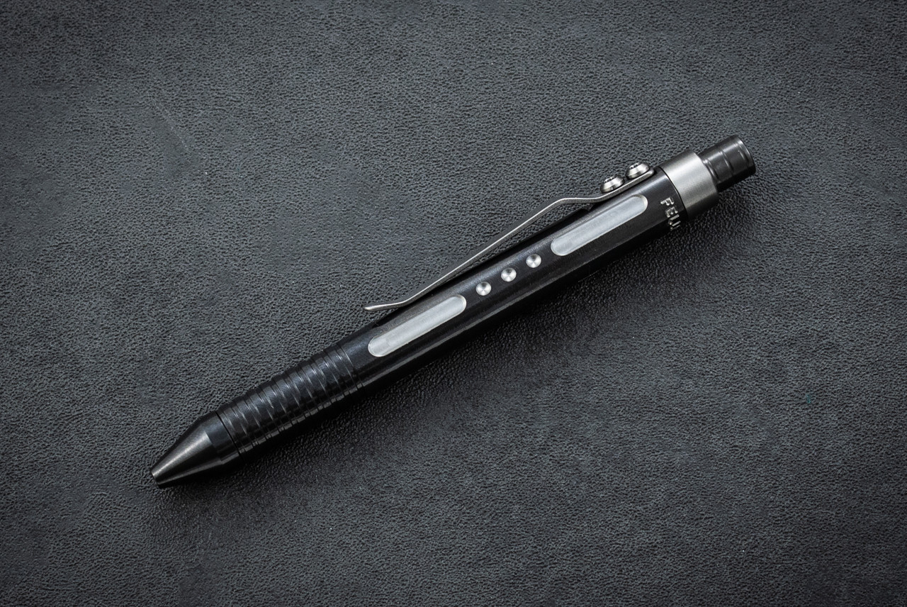 Fellhoelter Knives G2 TiCkler Zirconium Pen Deluxe Reverse Tuxedo w/ Grip Rings