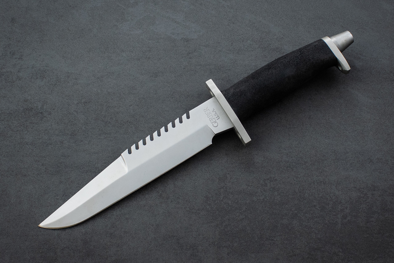 Gerber Legendary Blades BMF Combat Survival Knife Bead Blast Blade w/ Black Handle and Sheath