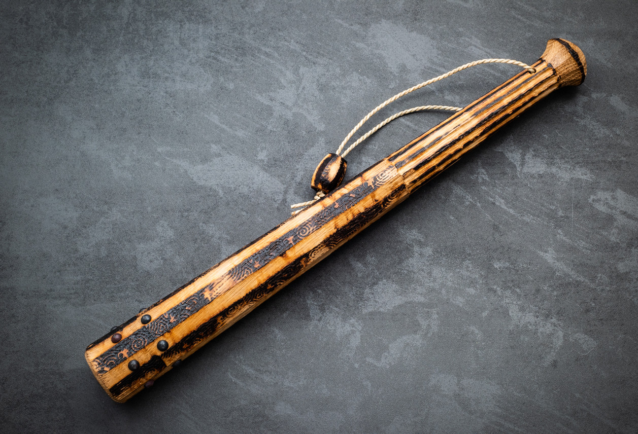 RMJ Tactical Gold Point Forge Viking Cudgel - B Natural Triskele 