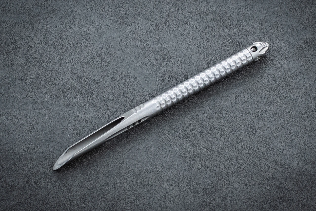 Microtech Knives TAC-P Mini Tactical Spike Stonewash w/ Glass Breaker and Sheath - 112M-10