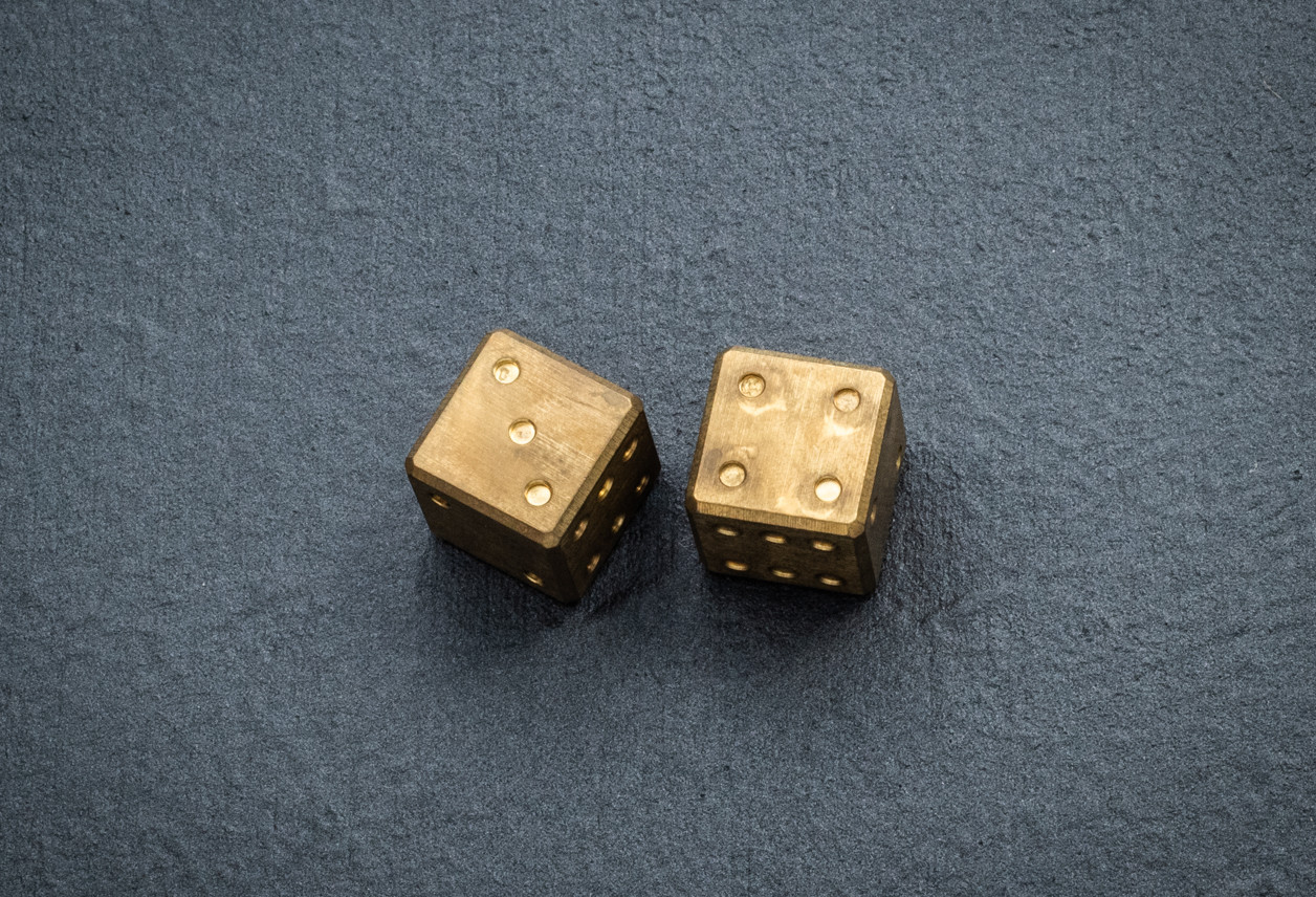 Fellhoelter Knives Dice Set Brass Raw