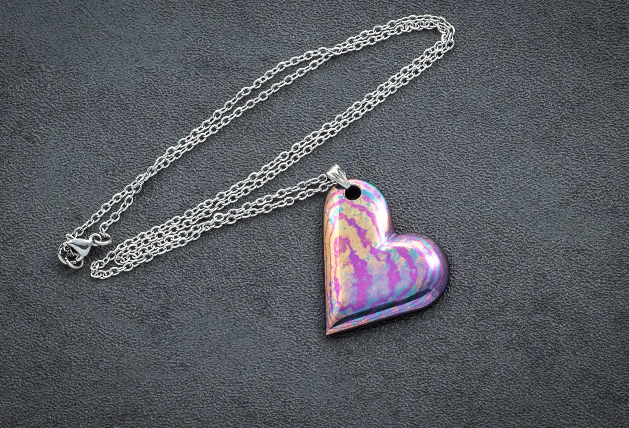 Audra Draper Chad Nichols Mokuti Pink Heart Pendant