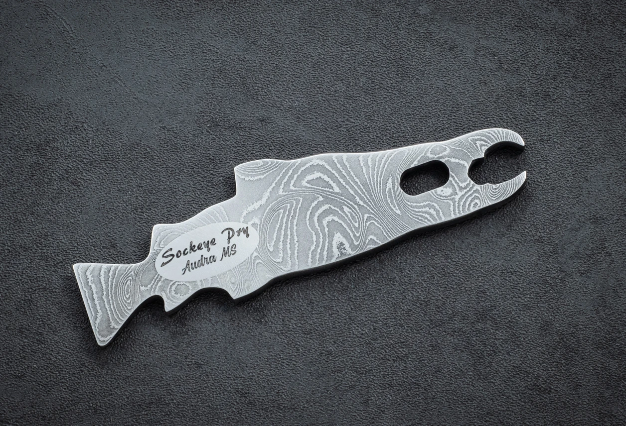 Audra Draper Sockeye Pry Chad Nichols Stainless Damascus