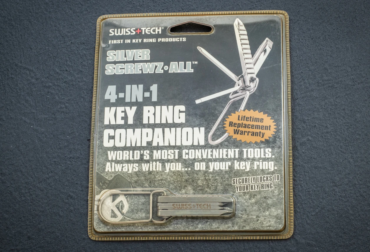Swiss+Tech Tools Silver Screwz-All 4-in-1 Key Ring Companion