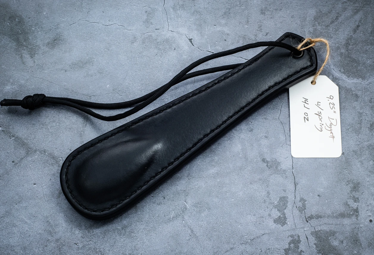 Wyatt Derr 9.25" Dagget Black Leather SAP w/ Spring