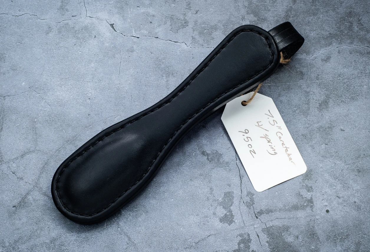 Wyatt Derr 7.5" Caretaker Black Leather SAP w/ Spring