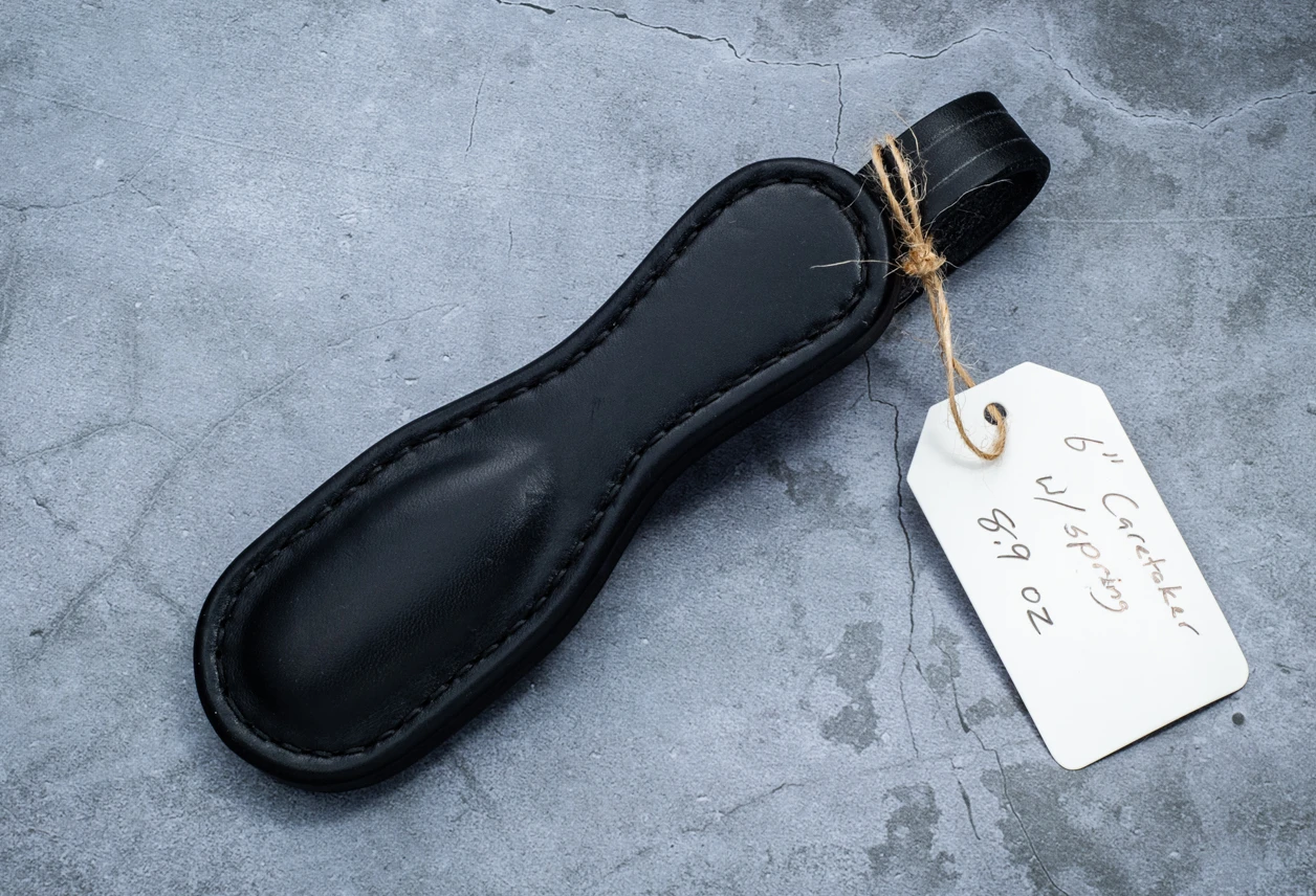 Wyatt Derr 6" Caretaker Black Leather SAP w/ Spring
