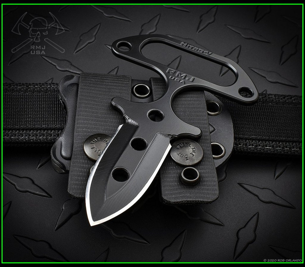 RMJ Tactical Dragonfly Push Dagger S45VN w/ Kydex Sheath