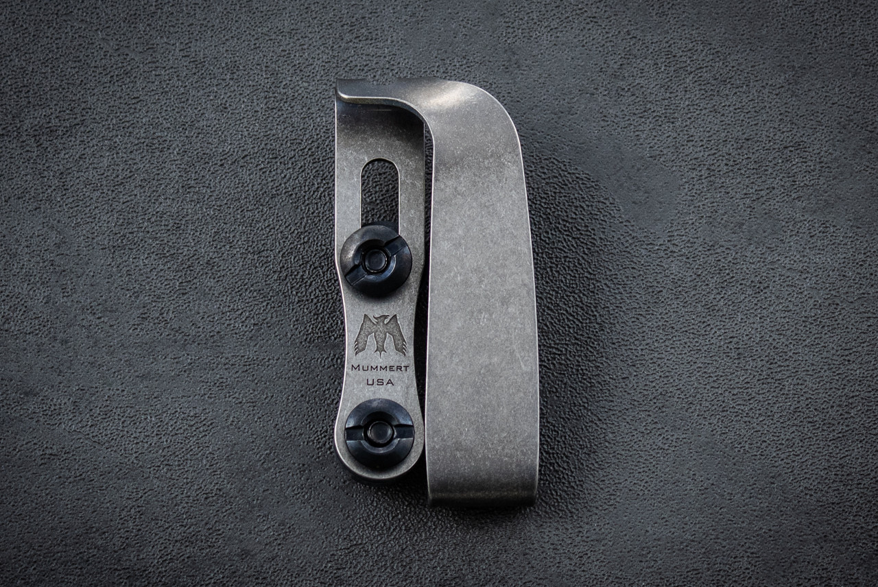 Mummert Knives Slotted Titanium Tumbled Clip