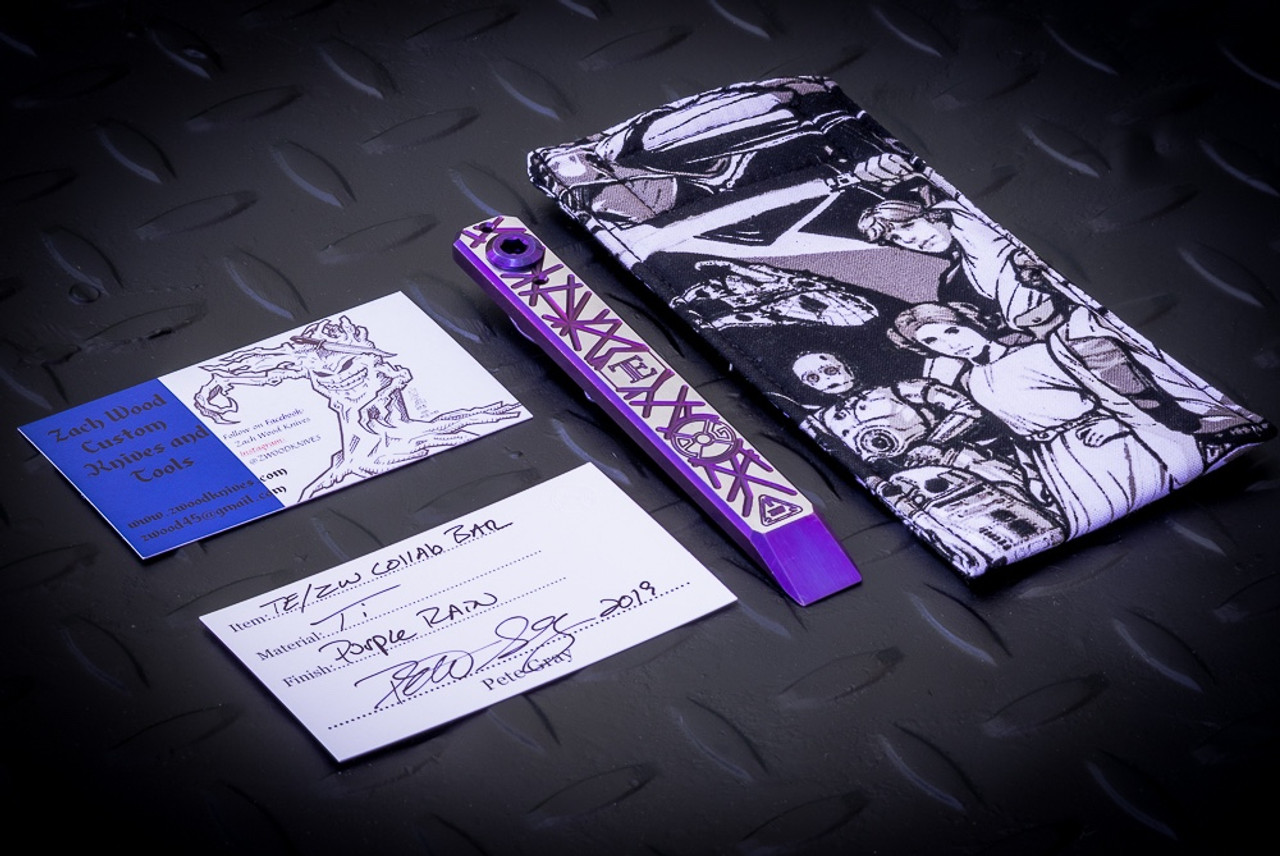 Exclusive Zach Wood and Pete Gray Collab 5" Bogi Dual Tone Purple Rain Prybar