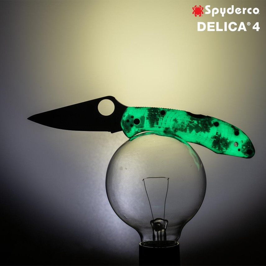 Spyderco Knives Limited Edition Delica 4, Plain Satin Blade w 
