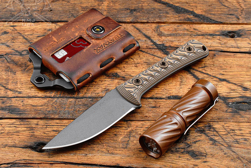 【美品】ジャネット ジェダイ　レフトオーバー4×8 RMJ Tactical Utsidihi Fixed Blade Knife Tungsten Cerakote Blade w